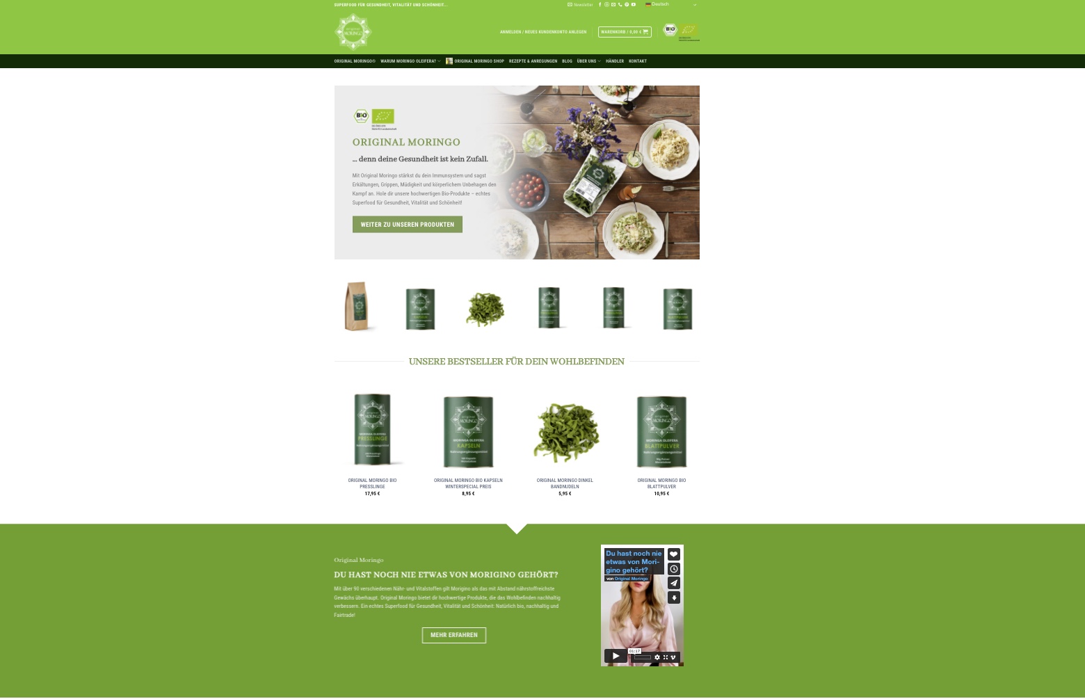 Original Moringo, E-Commerce